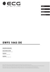 Bedienungsanleitung ECG EWFS 1063 DE Waschmaschine
