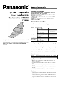 Priručnik Panasonic KV-S1026C Skener