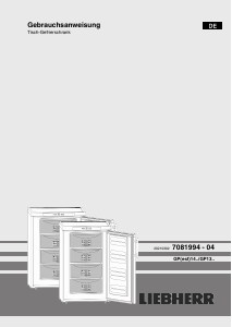 Bedienungsanleitung Liebherr GP 1496 Gefrierschrank