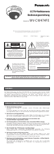 Bedienungsanleitung Panasonic WV-CW474 Überwachungskamera
