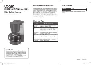 Handleiding Logik L10DCW21 Koffiezetapparaat