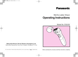 Manual Panasonic ES-2235 Máquina barbear