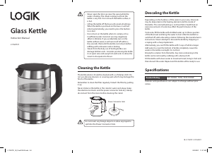 Manual Logik L17GKT21 Kettle