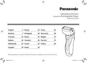 Návod Panasonic ES-7038 Holiaci strojček