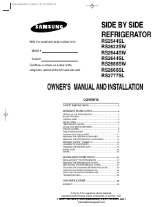 Manual Samsung RS27FASW Fridge-Freezer