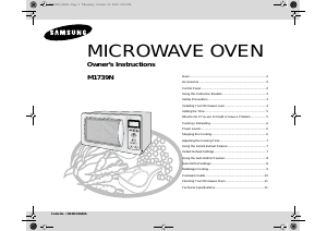 Manual Samsung M1739N Microwave