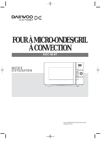 Mode d’emploi Daewoo KOC-9C4T Micro-onde