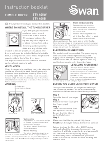 Manual Swan STB 408B Dryer