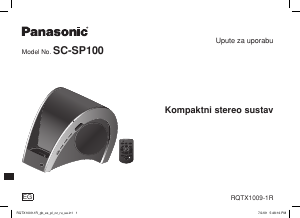 Priručnik Panasonic SC-SP100EG Priključna stanica za zvučnik