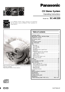 Handleiding Panasonic SC-AK220 Stereoset