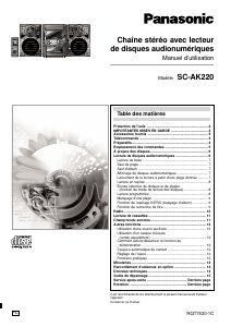 Mode d’emploi Panasonic SC-AK220 Stéréo