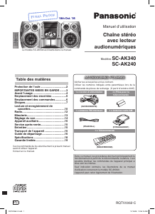 Mode d’emploi Panasonic SC-AK240 Stéréo