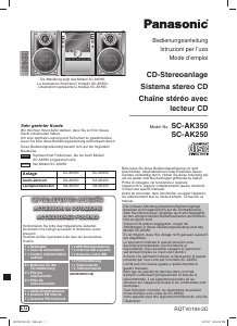 Bedienungsanleitung Panasonic SC-AK25 Stereoanlage