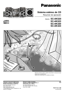 Manual de uso Panasonic SC-AK323 Set de estéreo
