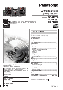 Manual Panasonic SC-AK330 Stereo-set