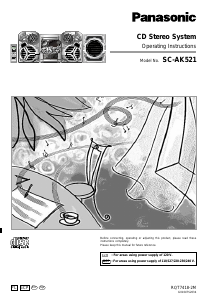 Manual de uso Panasonic SC-AK52 Set de estéreo