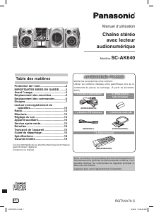Mode d’emploi Panasonic SC-AK640 Stéréo