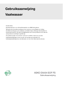 Handleiding Asko D5434 XL Vaatwasser