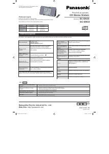 Priručnik Panasonic SC-EN35 Stereo komplet