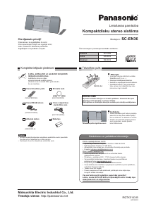 Rokasgrāmata Panasonic SC-EN36 Mūzikas centrs