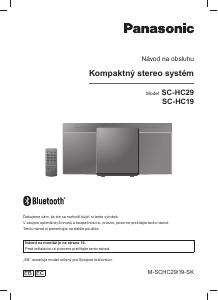 Návod Panasonic SC-HC19EG Stereo súprava