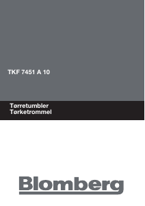 Brugsanvisning Blomberg TKF 7451 A 10 Tørretumbler