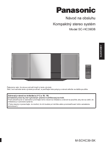 Návod Panasonic SC-HC39DB Stereo súprava