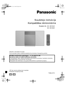 Vadovas Panasonic SC-HC412 Stereofoninis rinkinys