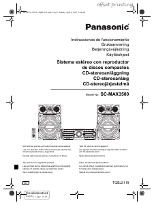 Bruksanvisning Panasonic SC-MAX3500E Stereoanläggning