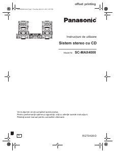 Manual Panasonic SC-MAX4000 Stereo set