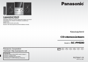 Kasutusjuhend Panasonic SC-PM20 Stereokomplekt