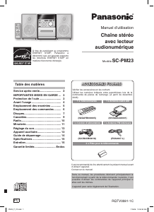 Mode d’emploi Panasonic SC-PM23 Stéréo
