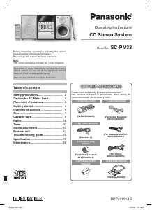 Manual Panasonic SC-PM33 Stereo-set