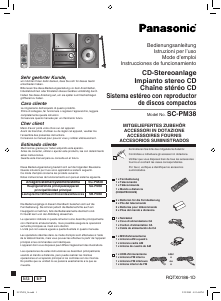Bedienungsanleitung Panasonic SC-PM38 Stereoanlage