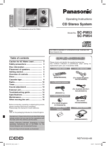 Manual Panasonic SC-PM54 Stereo-set