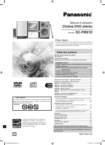 Mode d’emploi Panasonic SC-PM91D Stéréo