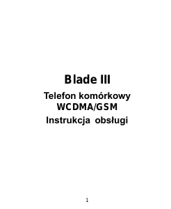 Instrukcja ZTE Blade III Telefon komórkowy