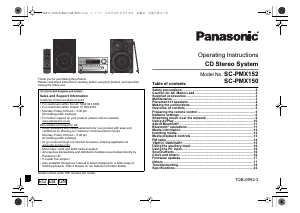 Manual Panasonic SC-PMX152 Stereo-set