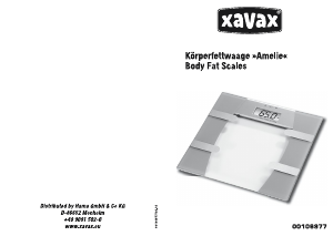 Manual de uso Xavax Amelie Báscula