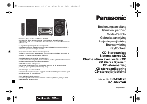 Bedienungsanleitung Panasonic SC-PMX70B Stereoanlage