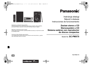 Manual de uso Panasonic SC-PMX70EG Set de estéreo