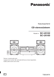 Kasutusjuhend Panasonic SC-UX100 Stereokomplekt