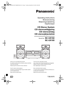 Käyttöohje Panasonic SC-UX102 Stereosetti