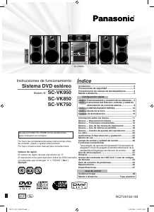 Manual de uso Panasonic SC-VK850 Set de estéreo
