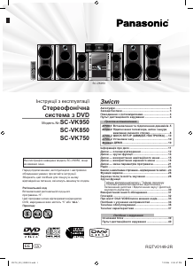 Посібник Panasonic SC-VK850 Акустичний комплект
