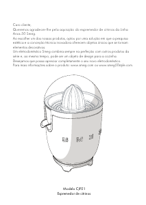Manual Smeg CJF01WHEU Espremedor de citrinos