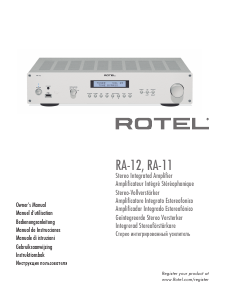 Bruksanvisning Rotel RA-11 Förstärkare