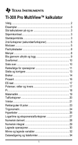 Bruksanvisning Texas Instruments TI-30X Pro Multiview Kalkulator
