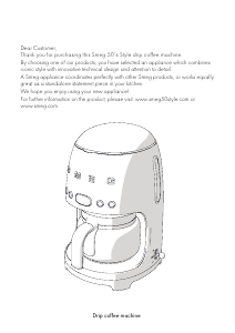 Manual Smeg DCF02WHEU Coffee Machine