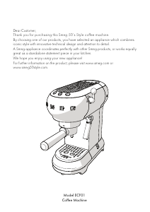 Handleiding Smeg ECF01CREU Koffiezetapparaat